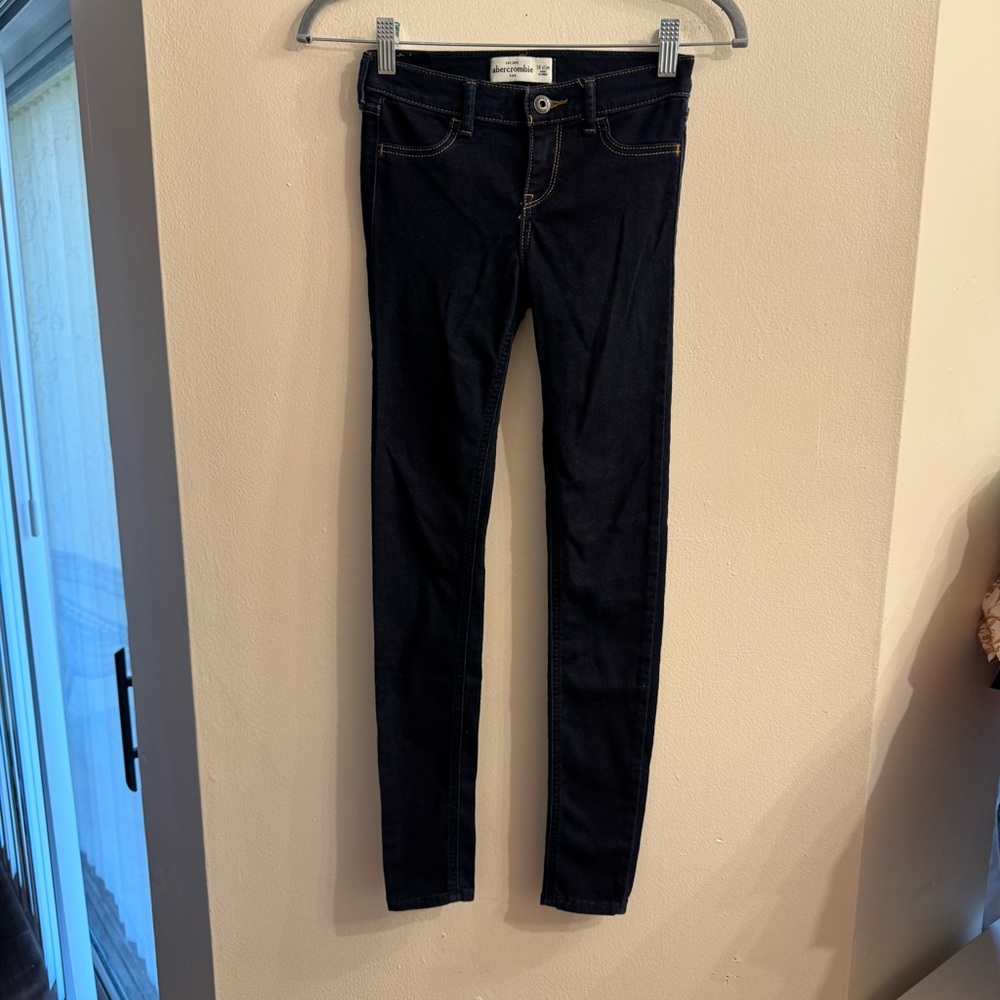 Abercrombie Kids Youth Girls Dark Blue Skinny Jean Jeggings Size 16 Slim